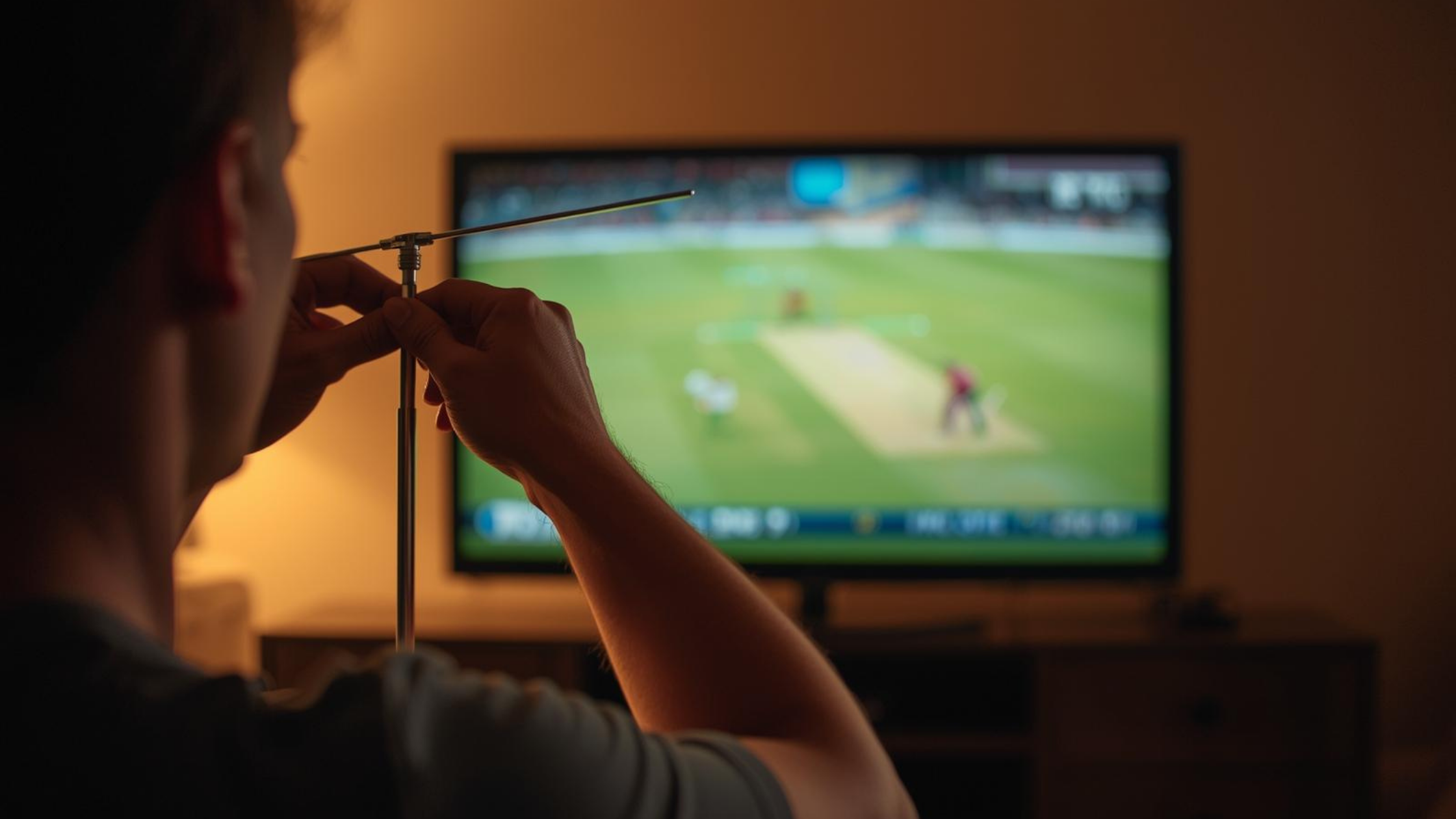 Improving TV reception for sports by tuning a home antenna before the cricket season