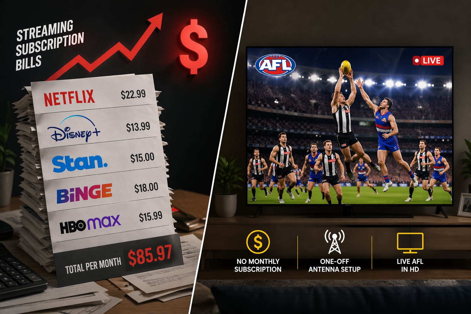 streaming vs free to air tv