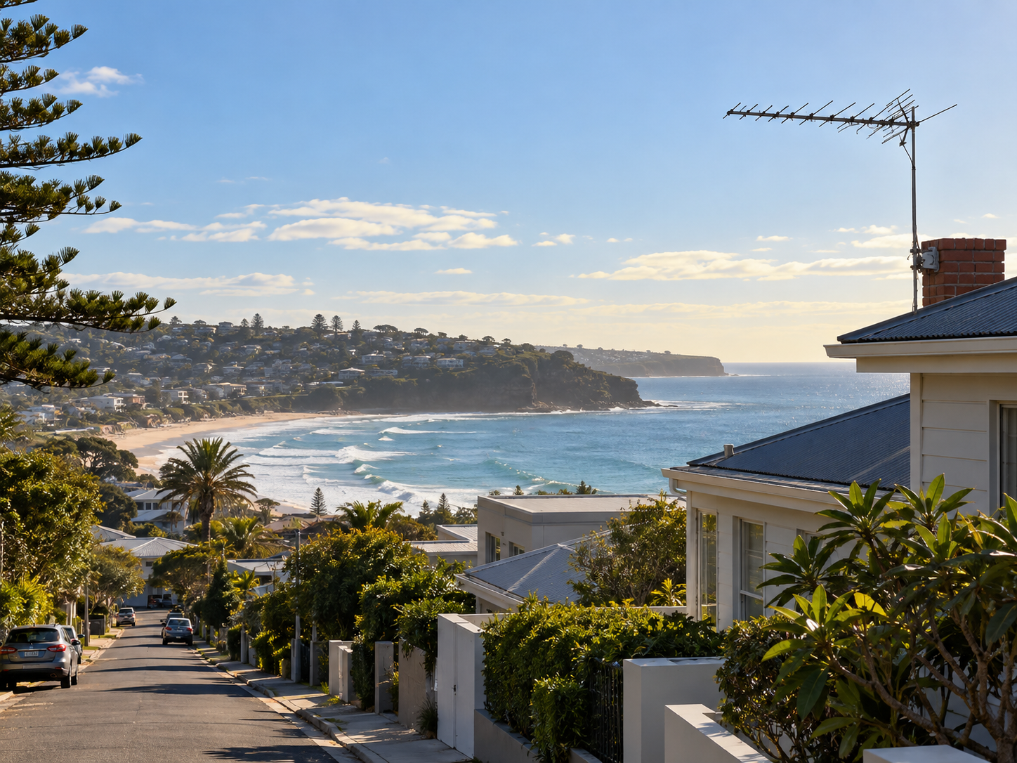 TV antenna on a Northern Beaches home near the coast