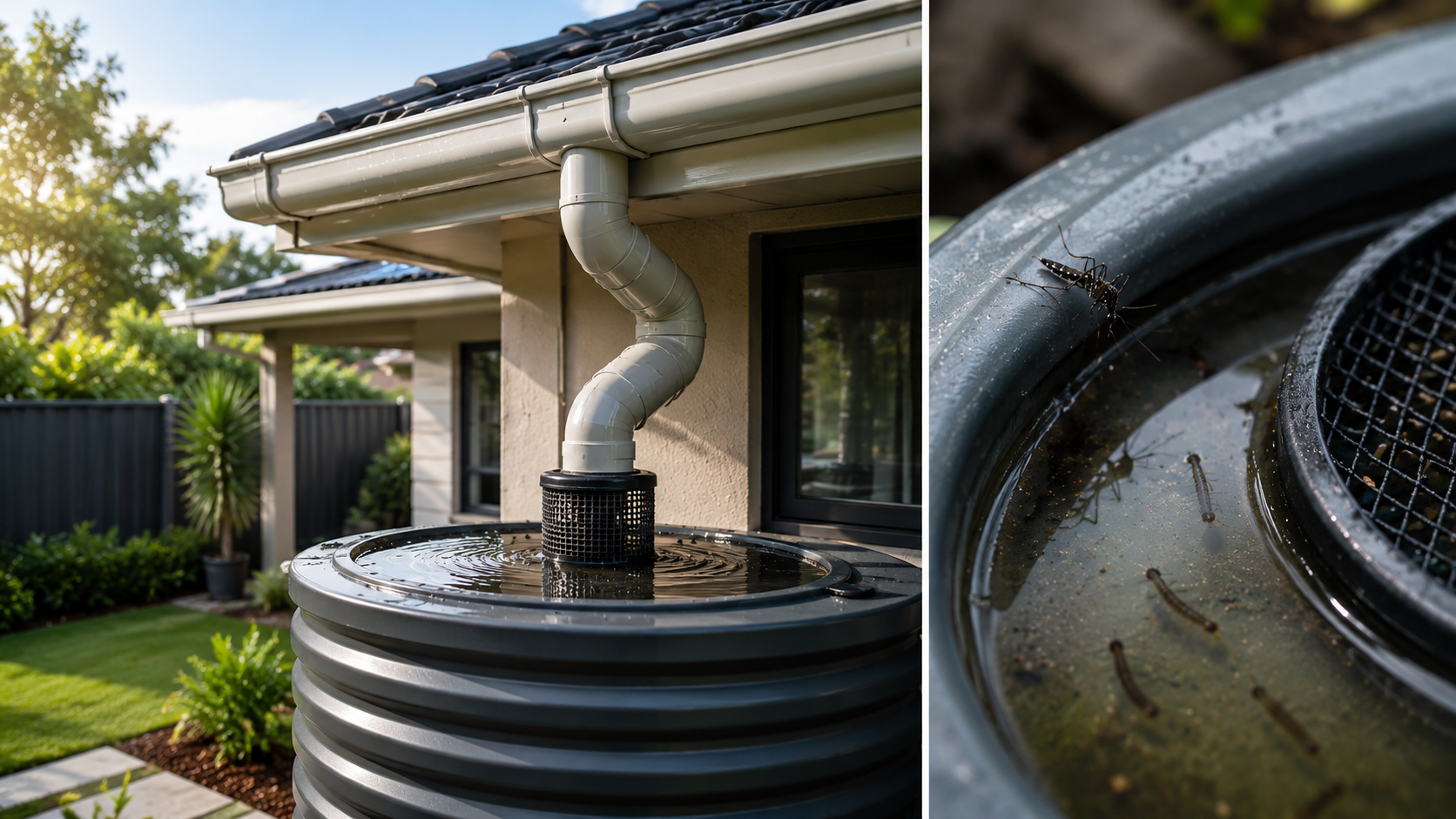 Understanding how mosquitoes enter rainwater systems.