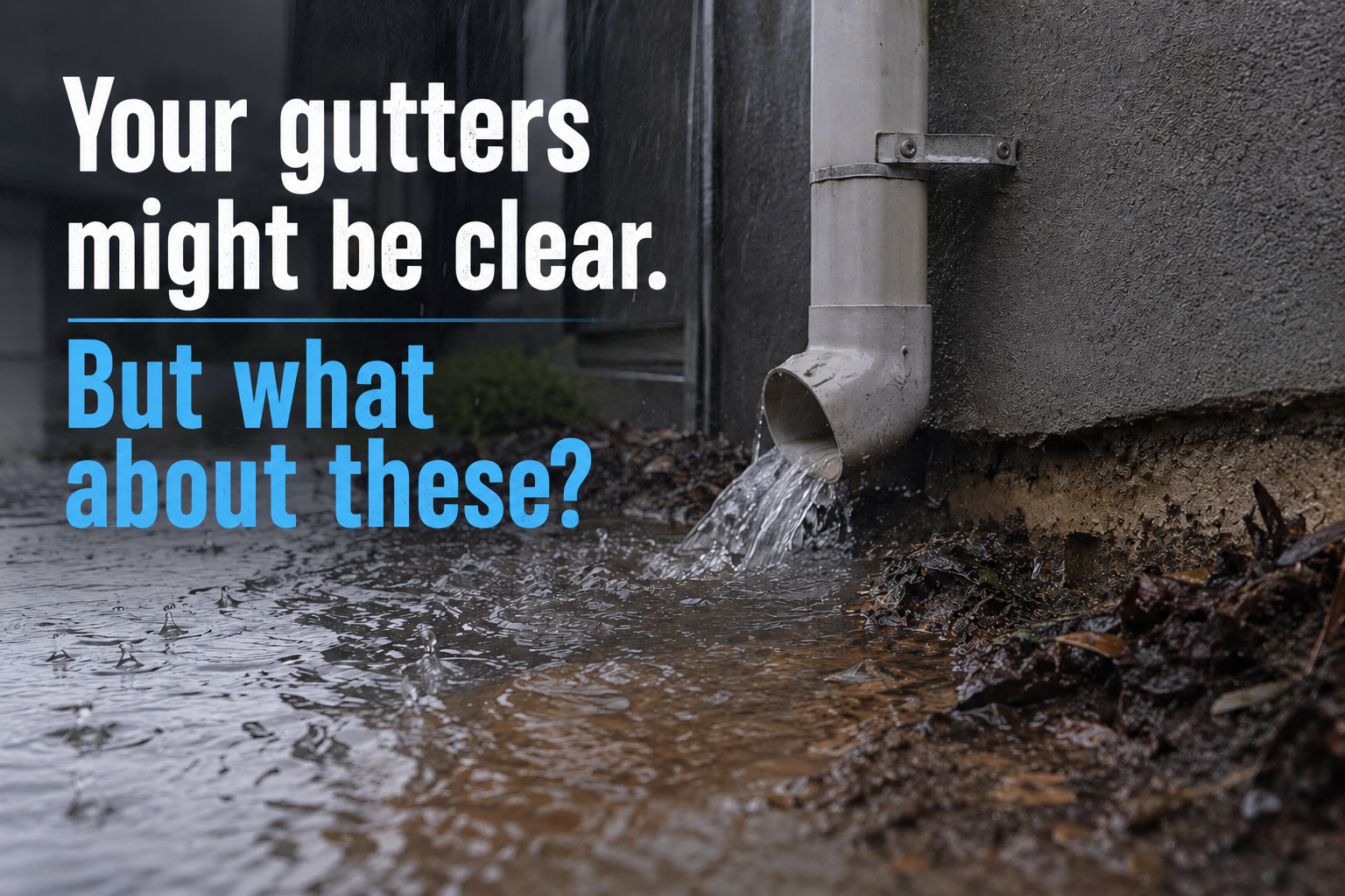 Most homeowners clean the gutters and forget the downpipes entirely. Here's why blocked downpipes cause just as much damage - and what commonly blocks them in Australian homes.