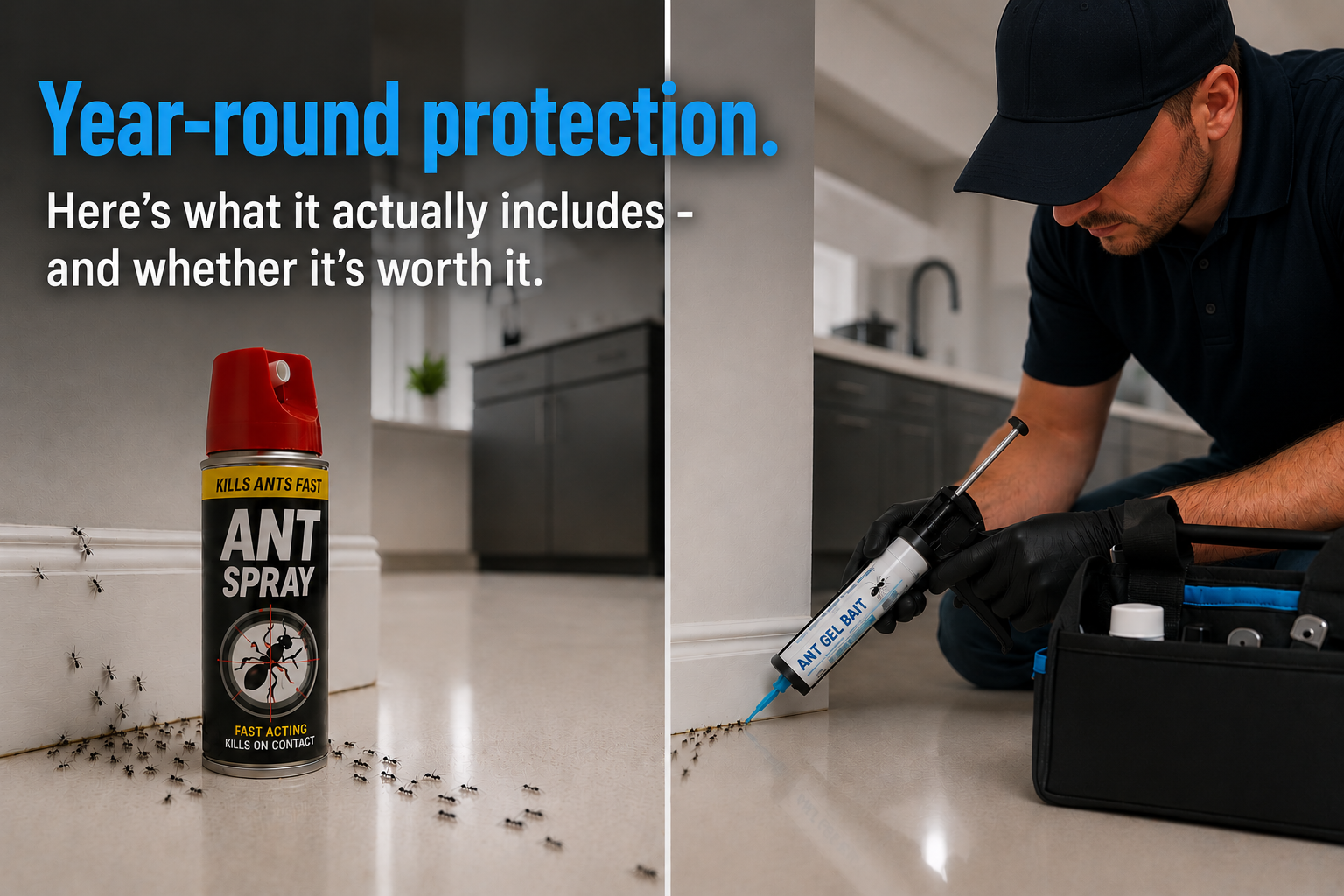 Not sure whether to use an ant barrier spray or a bait treatment? Here's the honest difference between the two - and why one permanently solves the problem while the other doesn't.