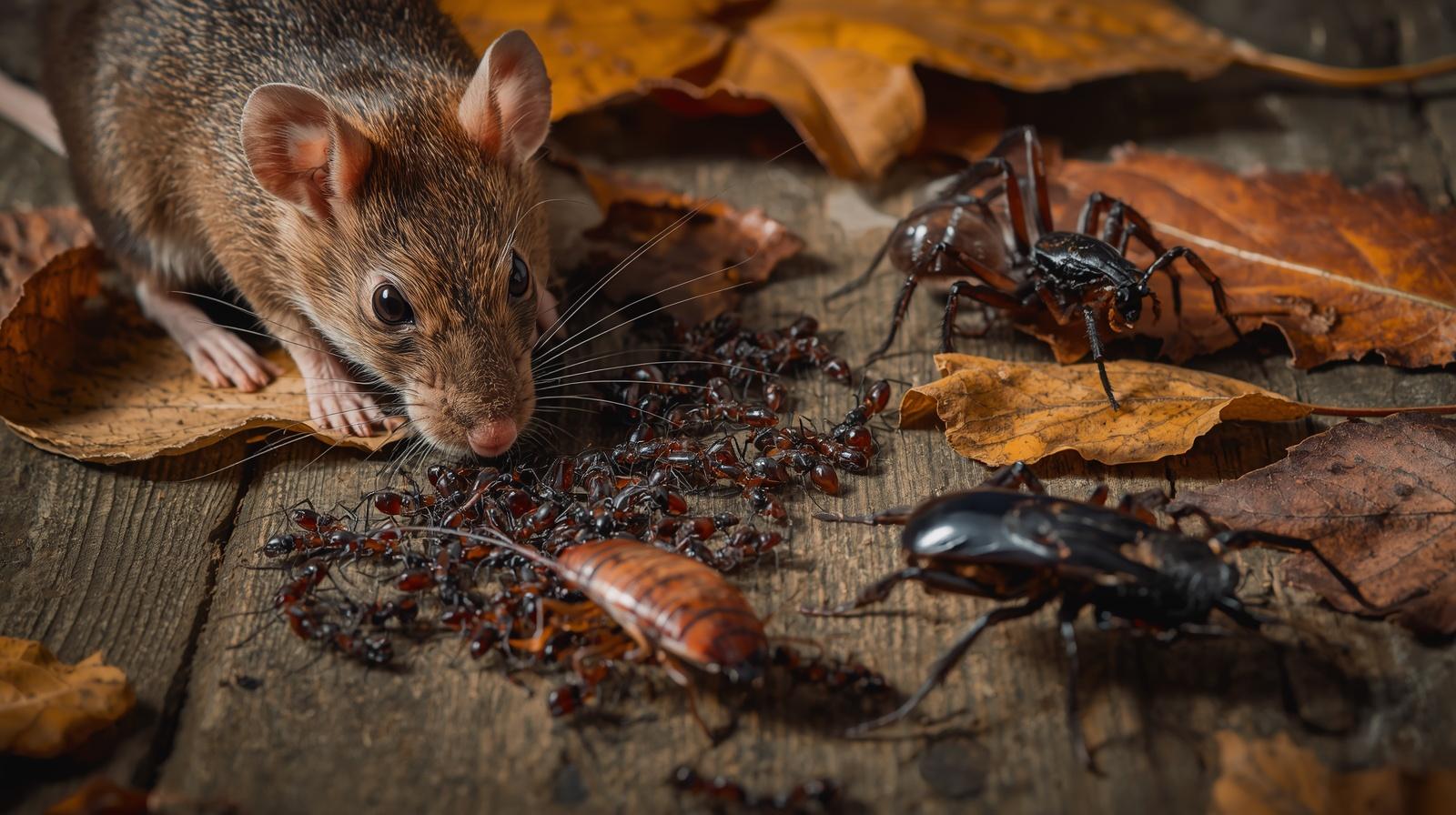Common autumn pests in Australia including rats ants spiders and cockroaches