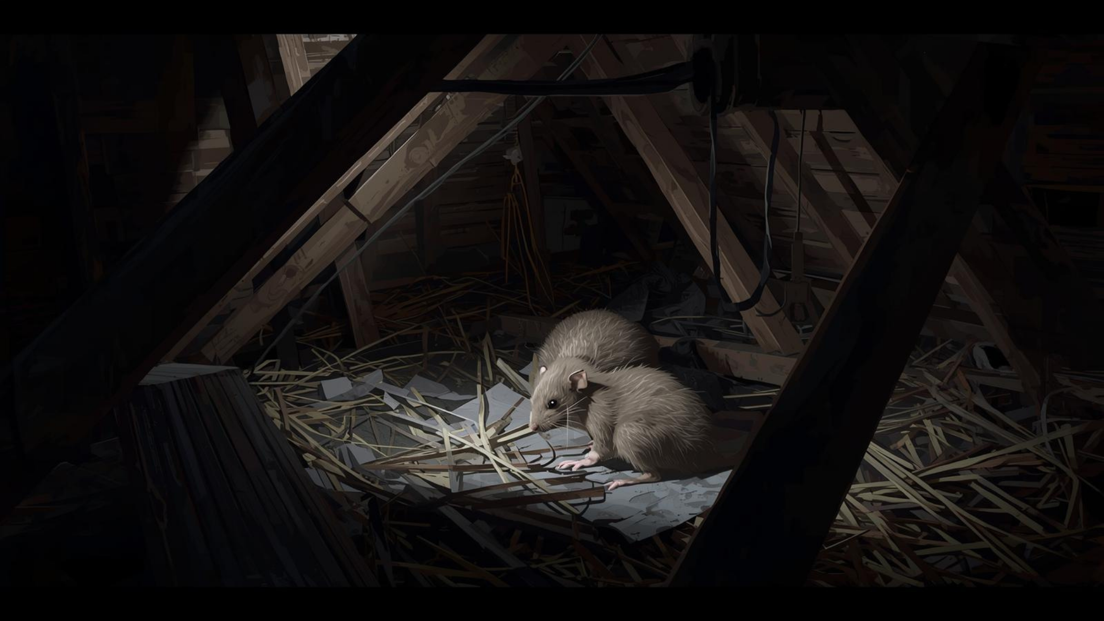 Rats nesting in a roof cavity during summer heat, a common cause of rats in the ceiling for Australian homes